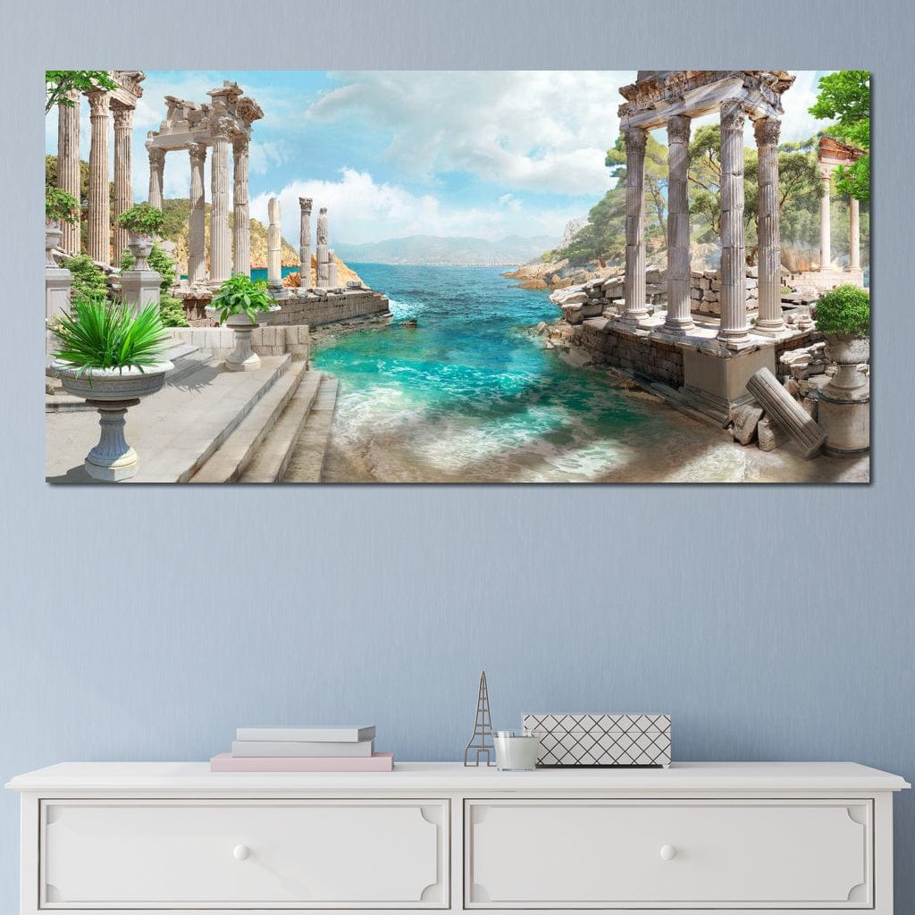 Ancient Greek Ruins Canvas Wall Art