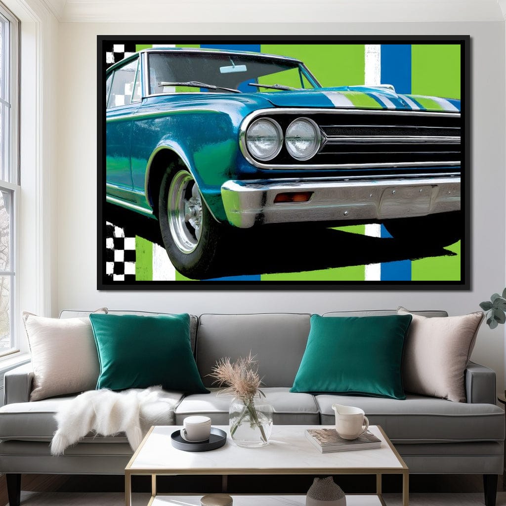 Vintage Racer Power Pop Vibe Canvas Wall Art