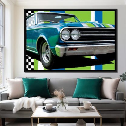 Vintage Racer Power Pop Vibe Canvas Wall Art