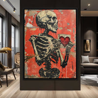 Romantic Skeleton 8 Canvas Wall Art