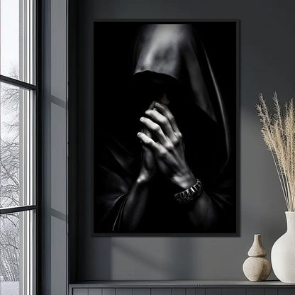 Shadowed Contemplation Canvas Wall Art