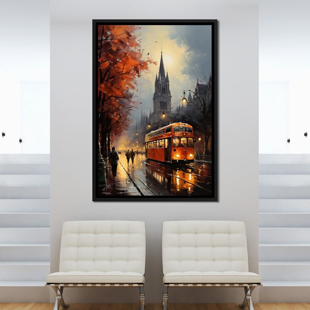 Vintage London Street Canvas Wall Art