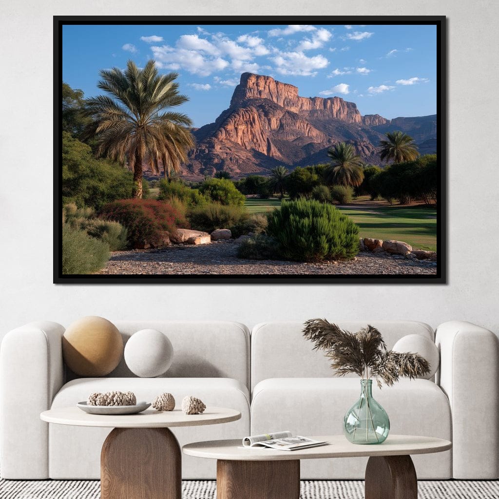 Desert Oasis Mesa Sunrise Canvas Wall Art