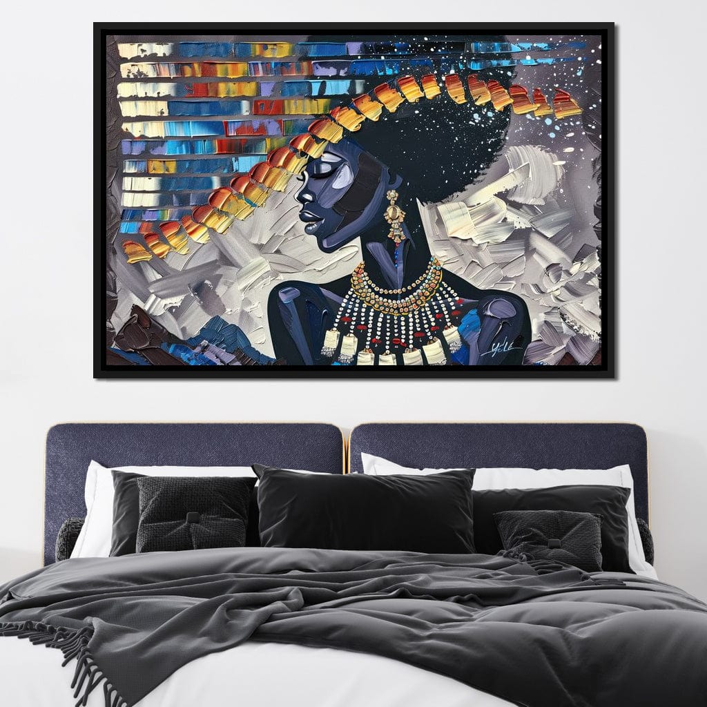 Starry Night Silhouette Canvas Wall Art