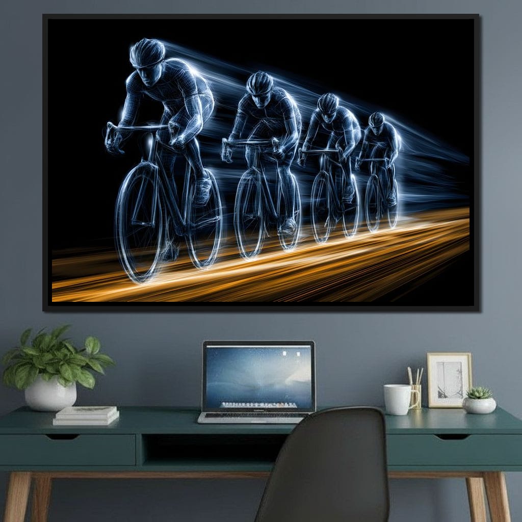 Kinetic Pulse of the Peloton Canvas Wall Art