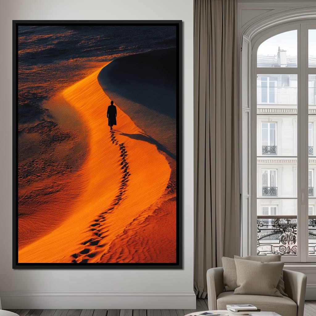 Solitude On Burning Sands Canvas Wall Art