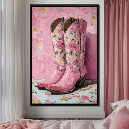 Floral Western Romance Canvas Wall Art