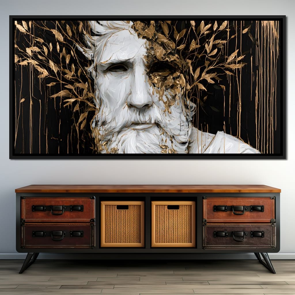 Gilded Echoes of Antiquity Canvas Wall Art