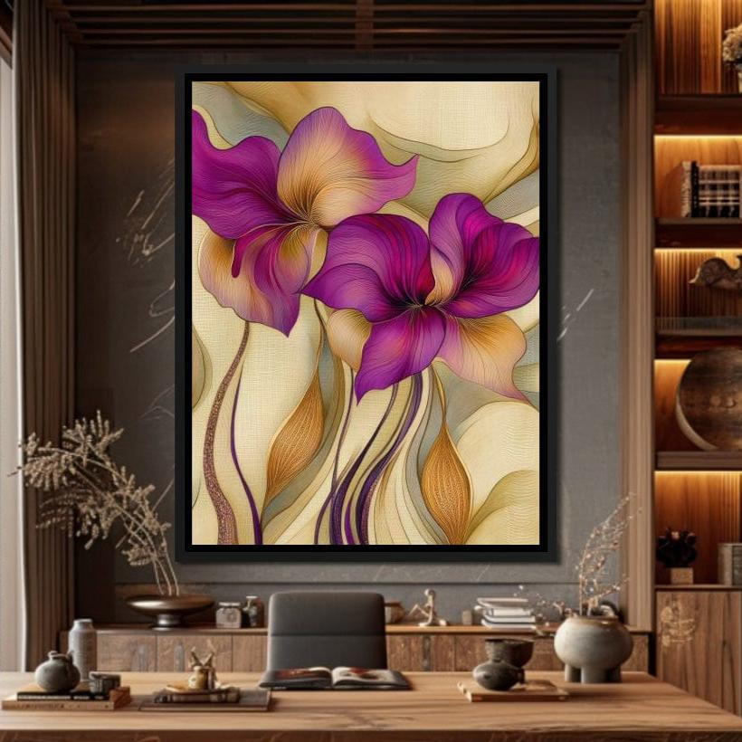 Velvet Blooms Canvas Wall Art