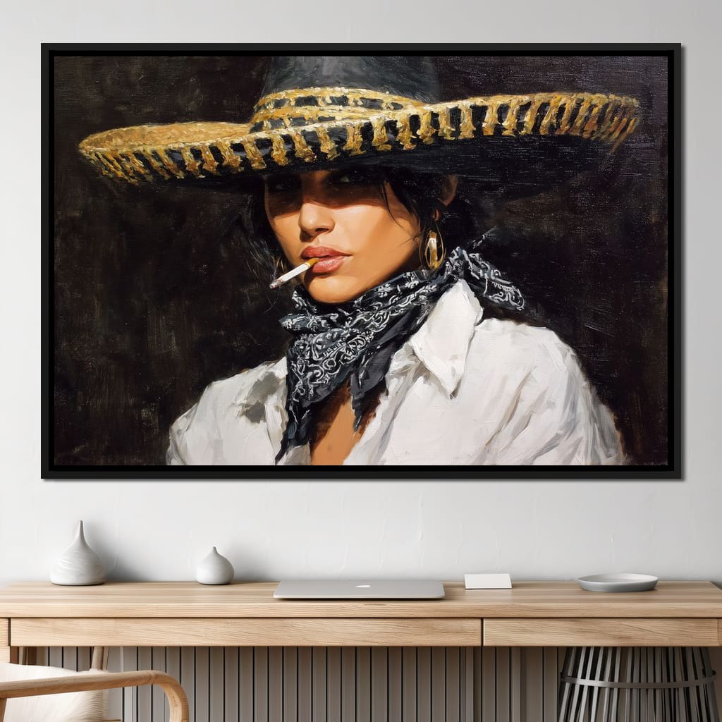 Smoky Bandit Hat Portrait Canvas Wall Art