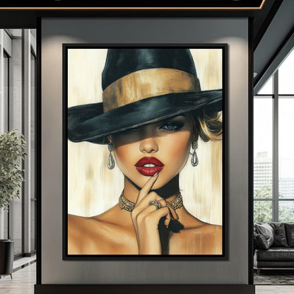 Timeless Allure Portrait Muse Canvas Wall Art