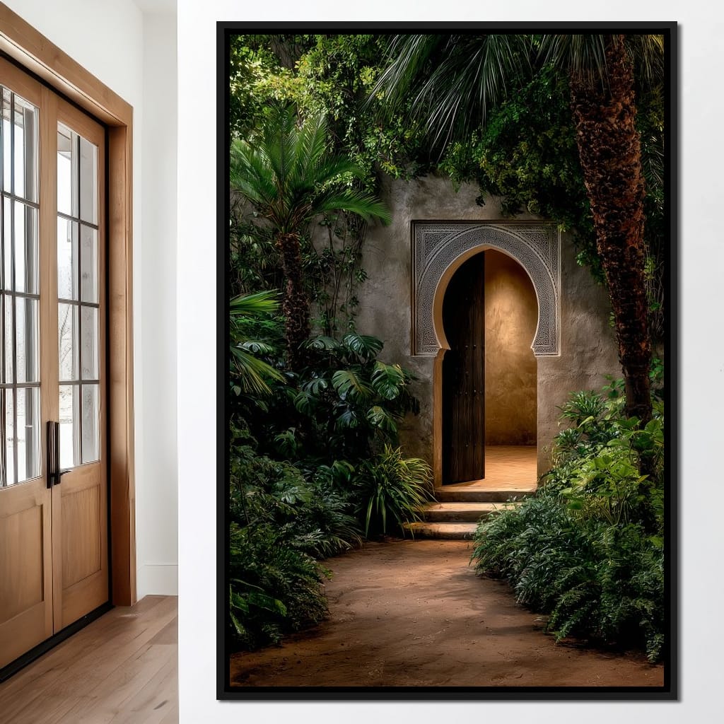 Moroccan Garden Archway Canvas Wall Art