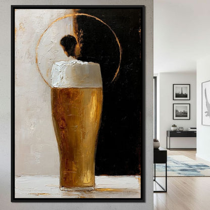 Golden Beer Against the Divide Canvas Wall Art