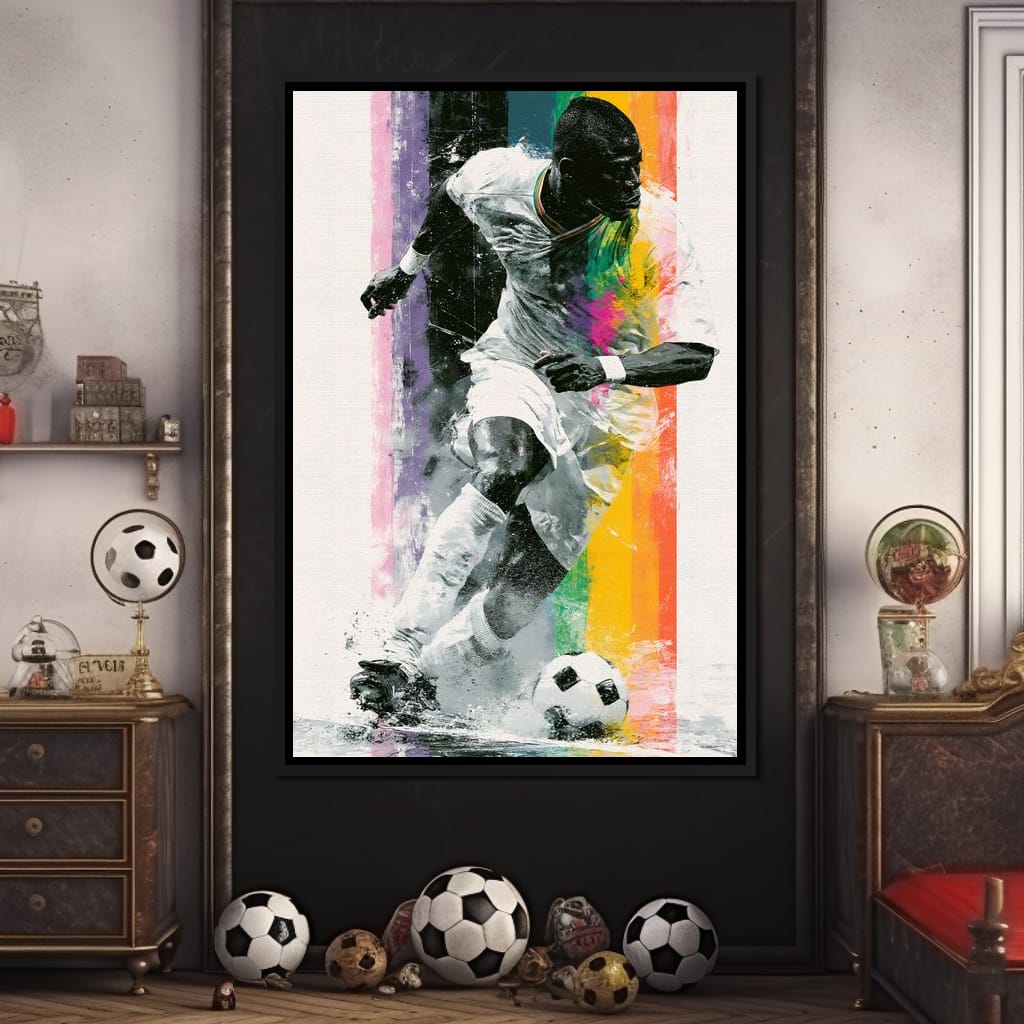 Victory Through The Vibrant Pitch Canvas Wall Art