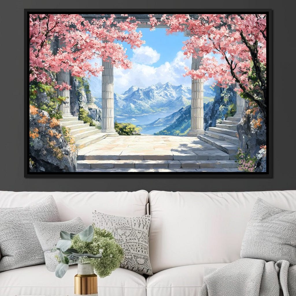 Mountain Blossom Panorama Canvas Wall Art