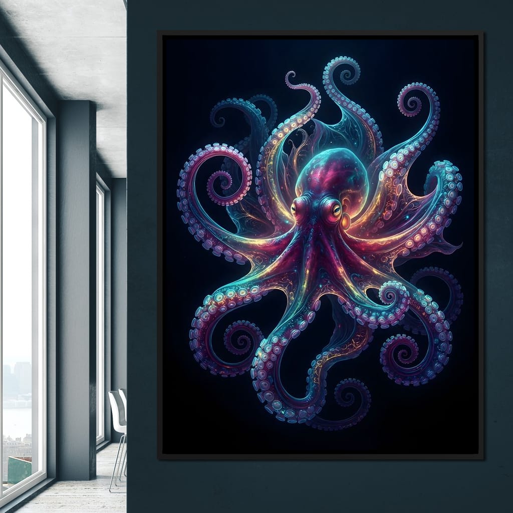 Radiant Rhythms of the Deep Sea Canvas Wall Art