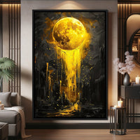 Golden Monolith Meltdown Canvas Wall Art