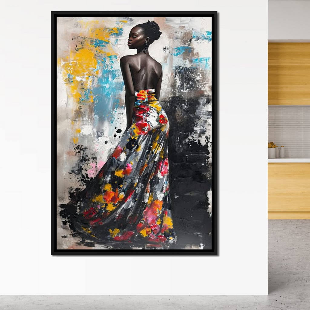 Urban Elegance Amidst Ruins Canvas Wall Art