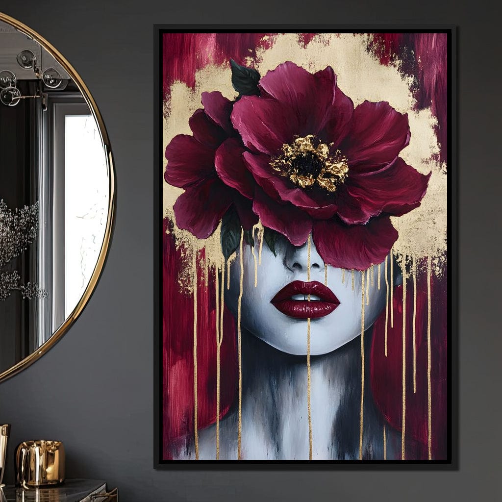 Golden Petals Silent Beauty Canvas Wall Art