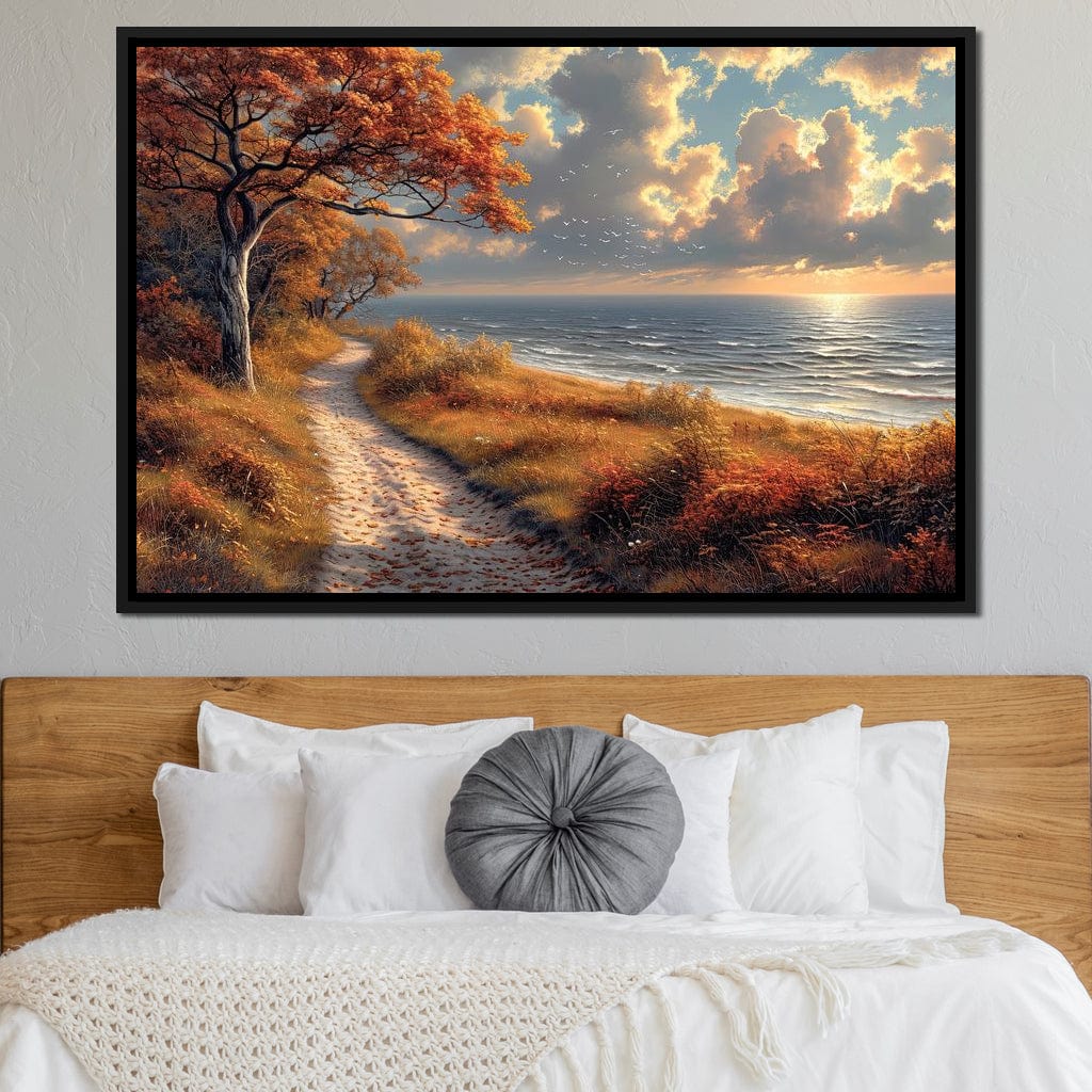 Autumn Seaside Reverie Canvas Wall Art