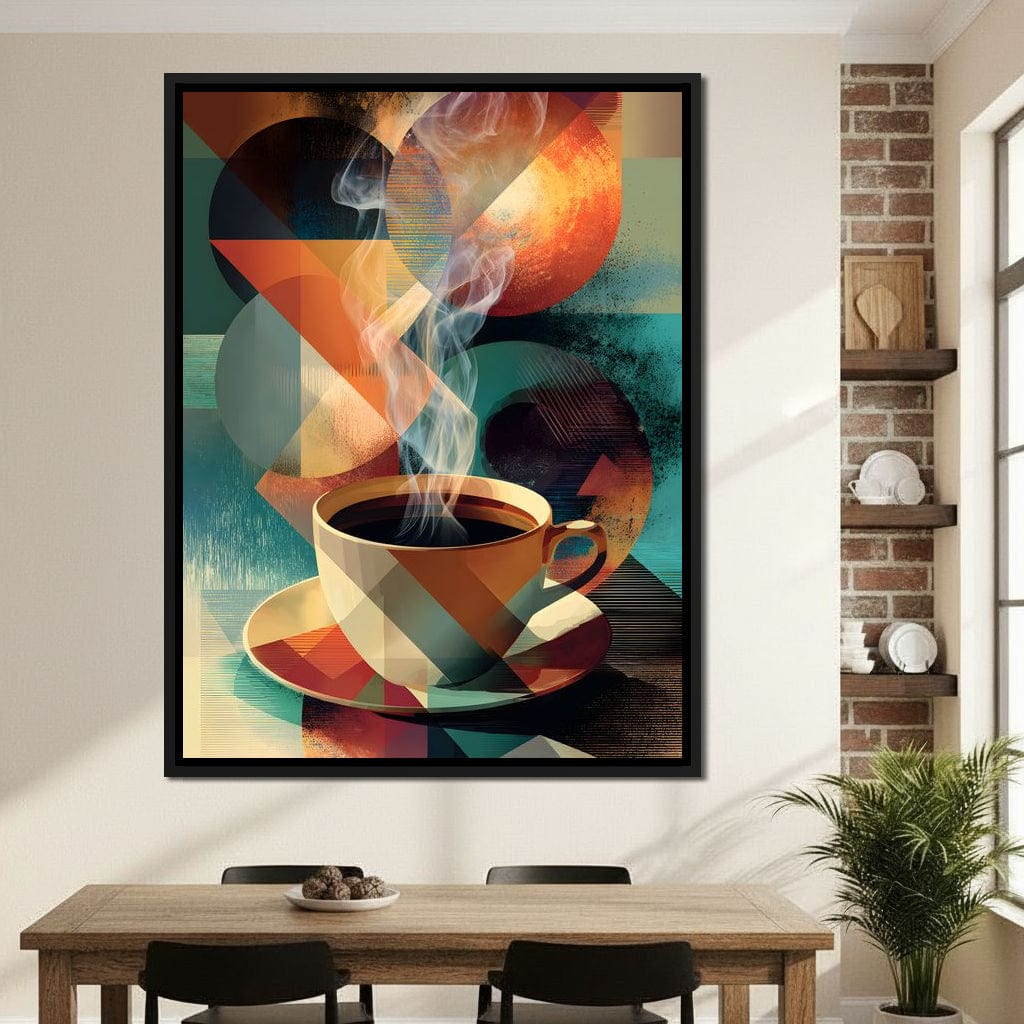 Geometric Morning Steam Ritual Canvas Wall Art