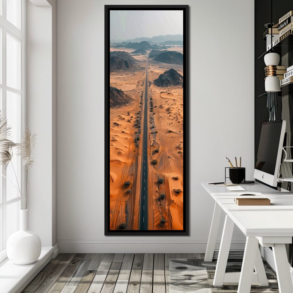Desert Highway Serenity Canvas Wall Art