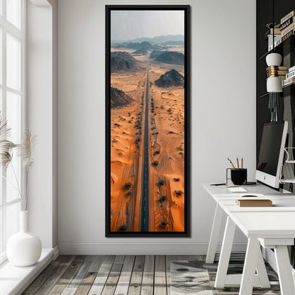 Desert Highway Serenity Canvas Wall Art
