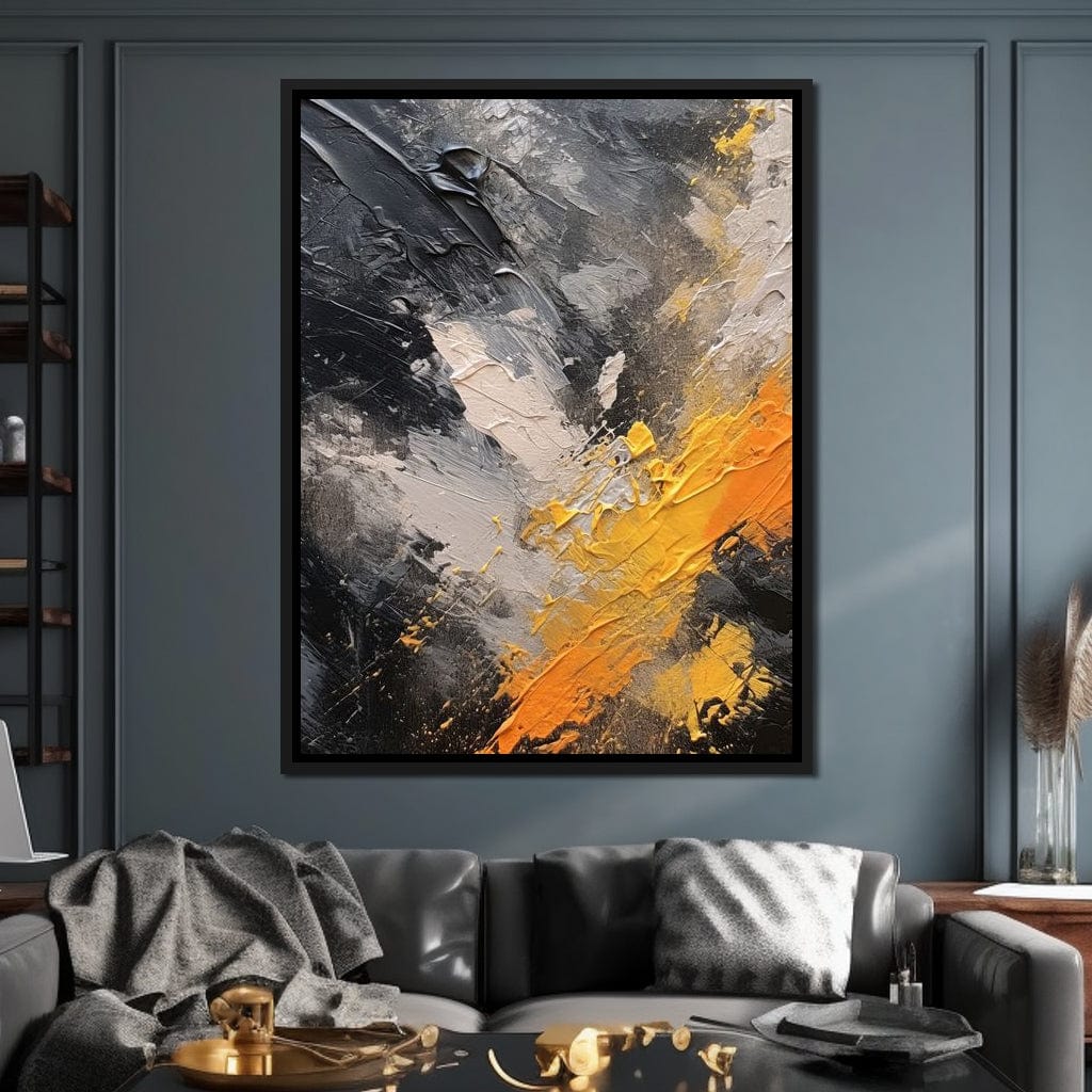 Abstract Onyx Radiance Canvas Wall Art