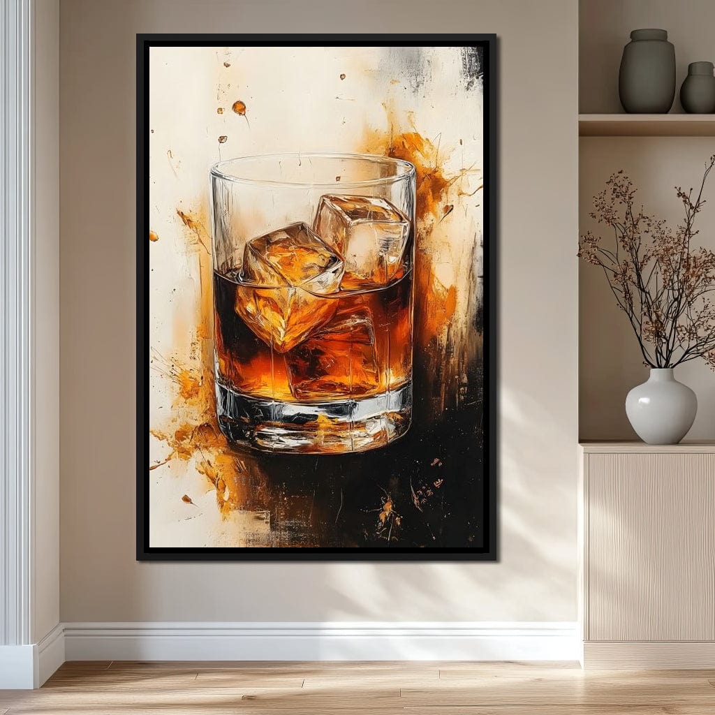 Whiskey Drink Elegance Canvas Wall Art