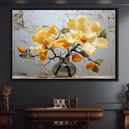Yellow Magnolia Tree 6 Canvas Wall Art