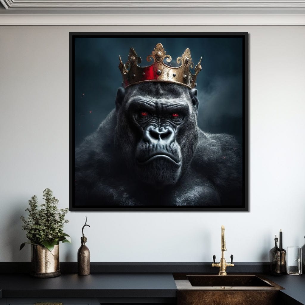 Gorilla Crown Canvas Wall Art