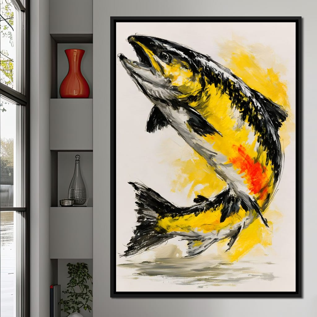 Golden Leap Towards The Morning Sun Canvas Wall Art
