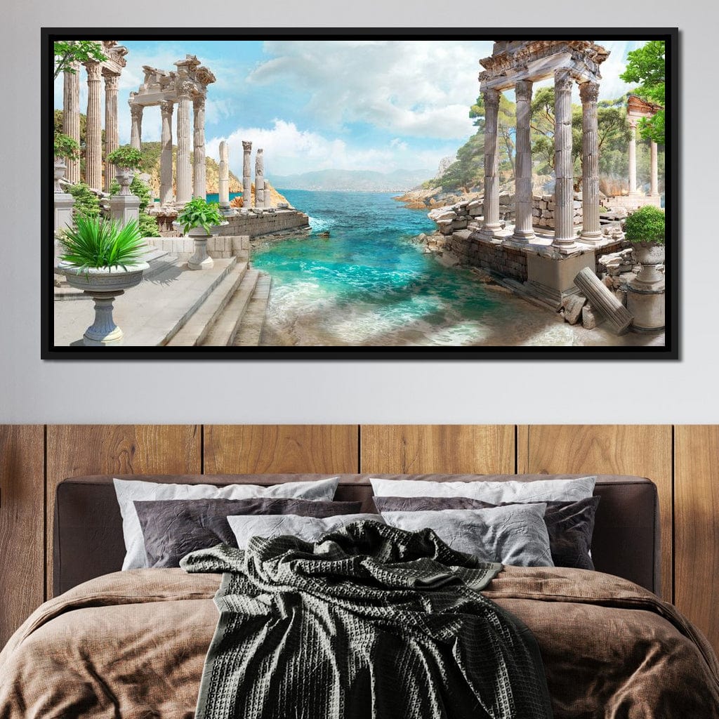 Ancient Greek Ruins Canvas Wall Art
