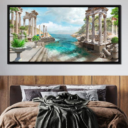 Ancient Greek Ruins Canvas Wall Art