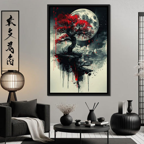 Lunar Blossom Drifts Canvas Wall Art