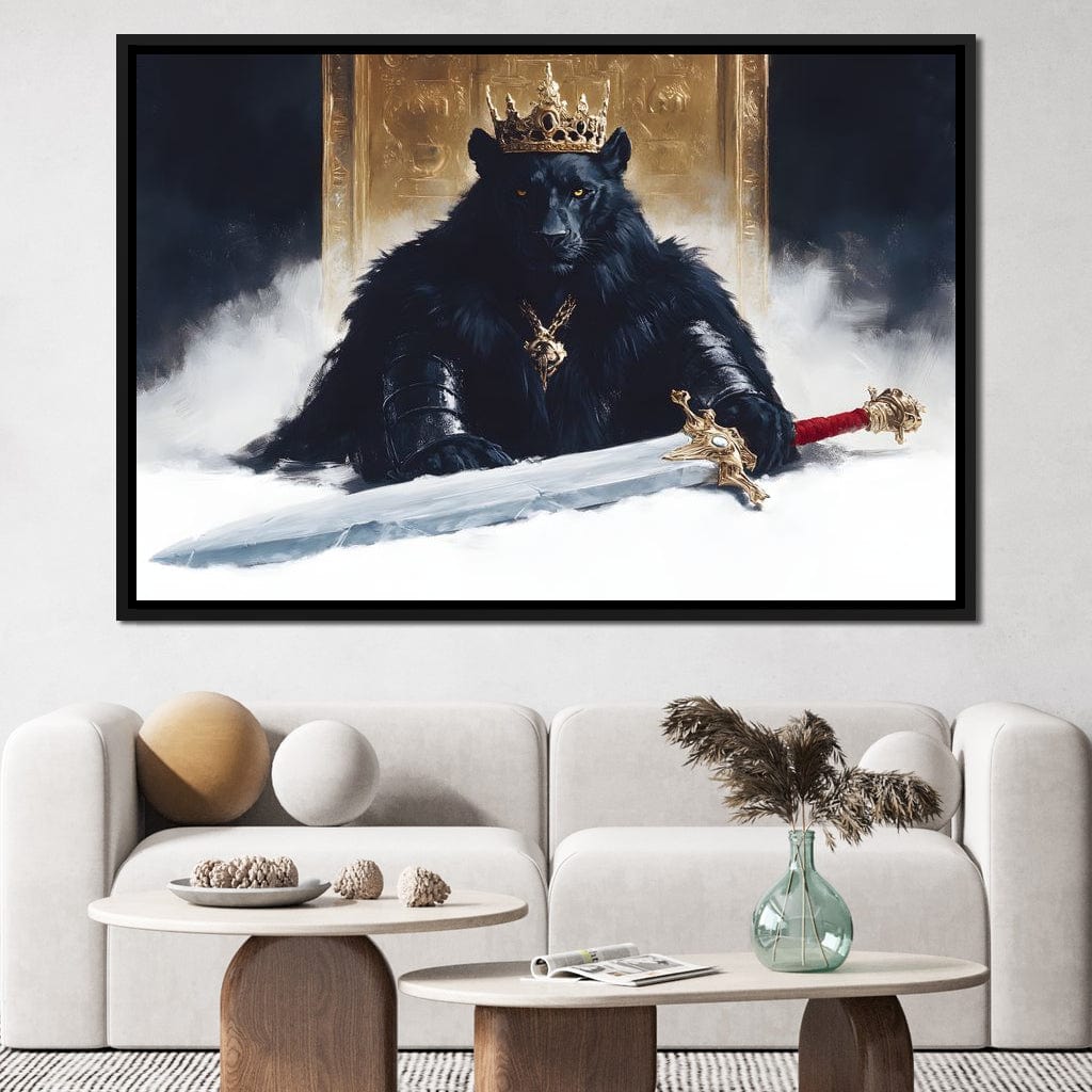 Sovereign Panther Knight Canvas Wall Art