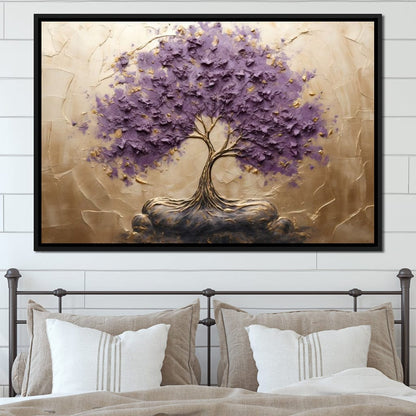 Golden Grove in Purple Hues Canvas Wall Art