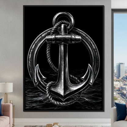 Weight of the Restless Anchor Canvas Wall Art