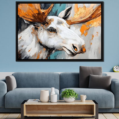 Moose Wilderness Strokes Canvas Wall Art