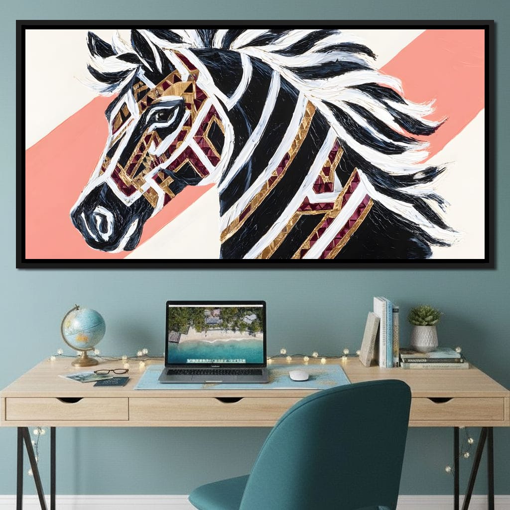 Majestic Mosaic Stripes Canvas Wall Art