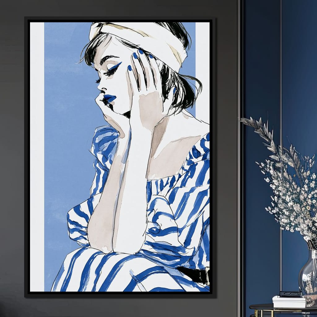 Clear Blue Sky Vacation Reverie Canvas Wall Art