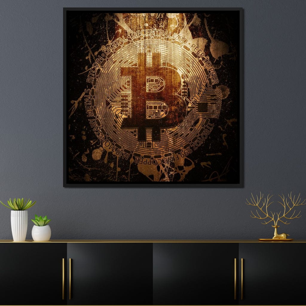 Crypto Art Bitcoin 08 Canvas Wall Art