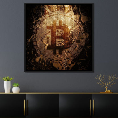 Crypto Art Bitcoin 08 Canvas Wall Art