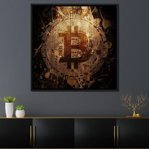 Crypto Art Bitcoin 08 Canvas Wall Art