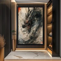 Ethereal Dragon's Maelstrom Canvas Wall Art
