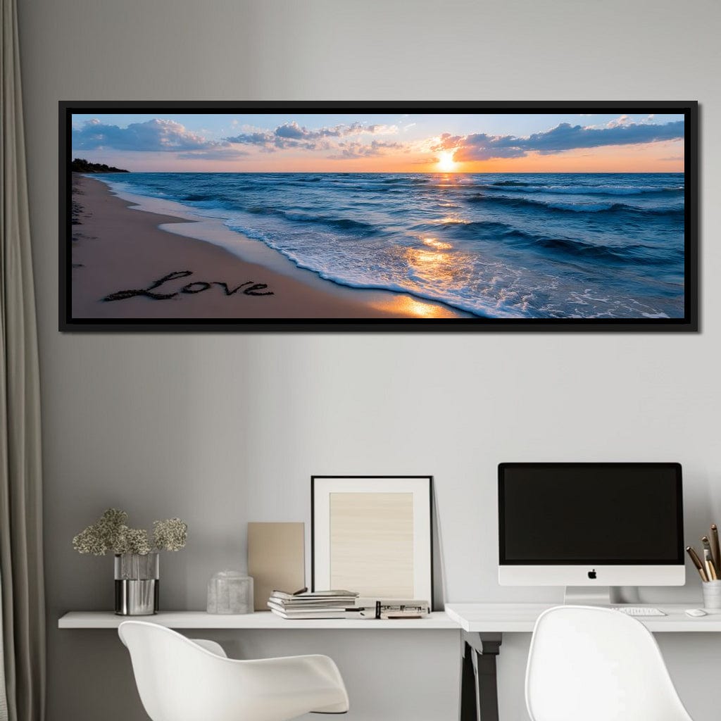 Sunset Shores Eternal Affection Canvas Wall Art