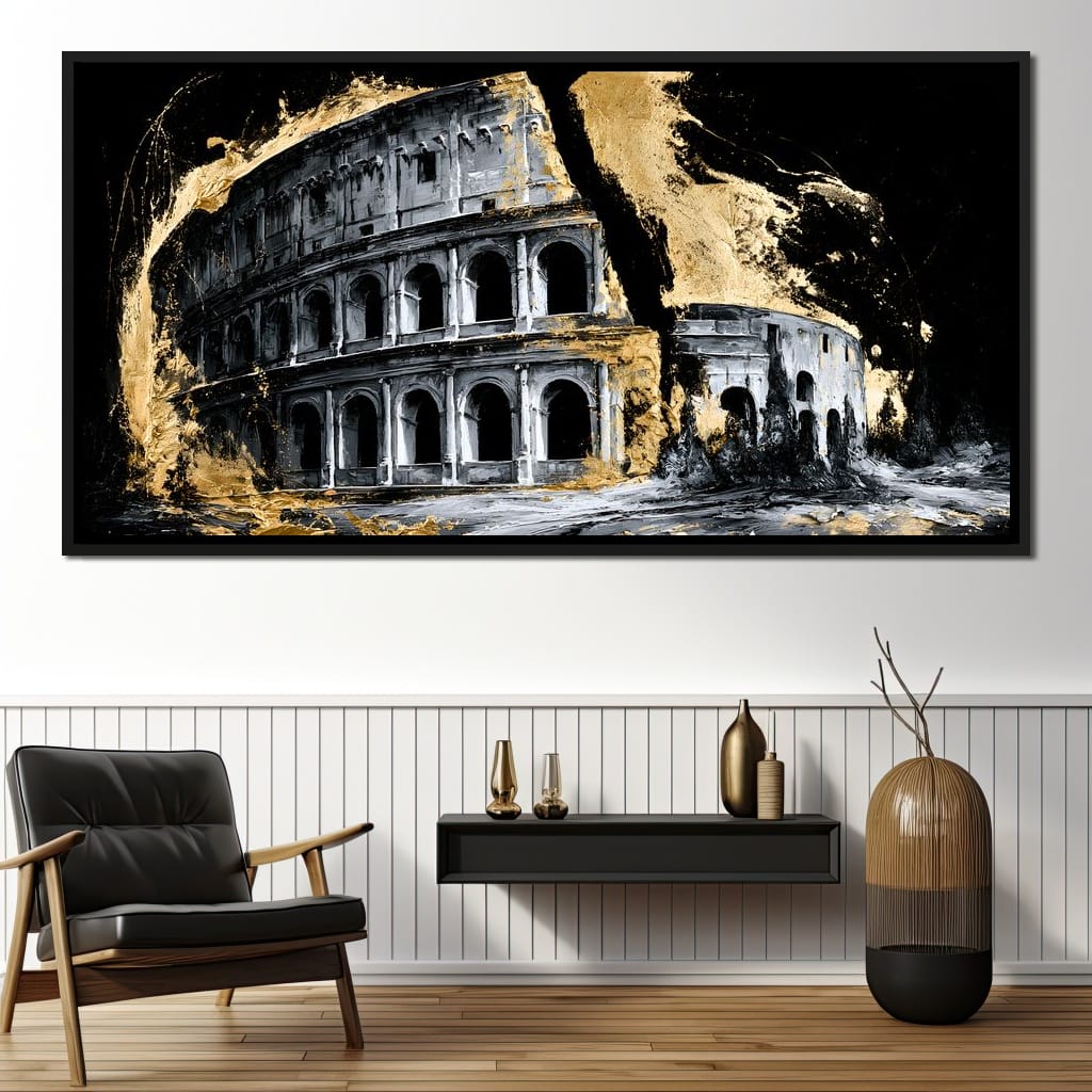 Gilded Ruins of Ancient Rome Canvas Wall Art