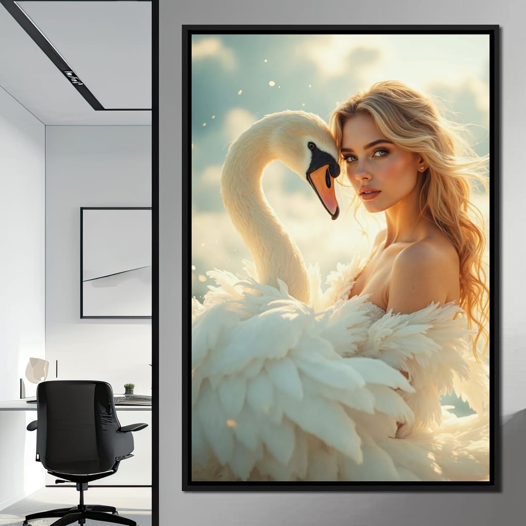 The Swan Maiden Canvas Wall Art