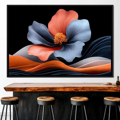 3D Bloom of Eternal Radiance Canvas Wall Art