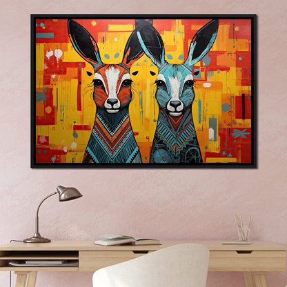 Tribal Spirits of the Wild Canvas Wall Art